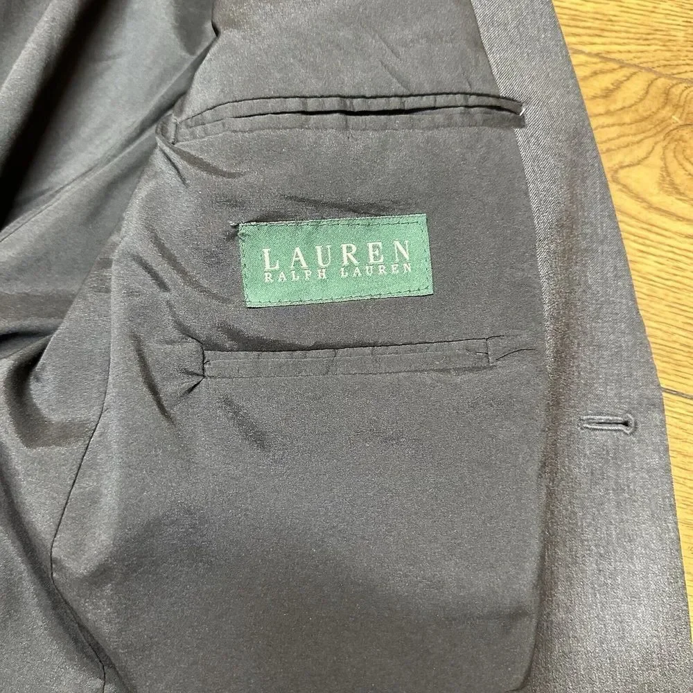 Vtg RALPH LAUREN Blue Suit Jacket Blazer Sport Coat Wool‎ Men's 42L Old Money